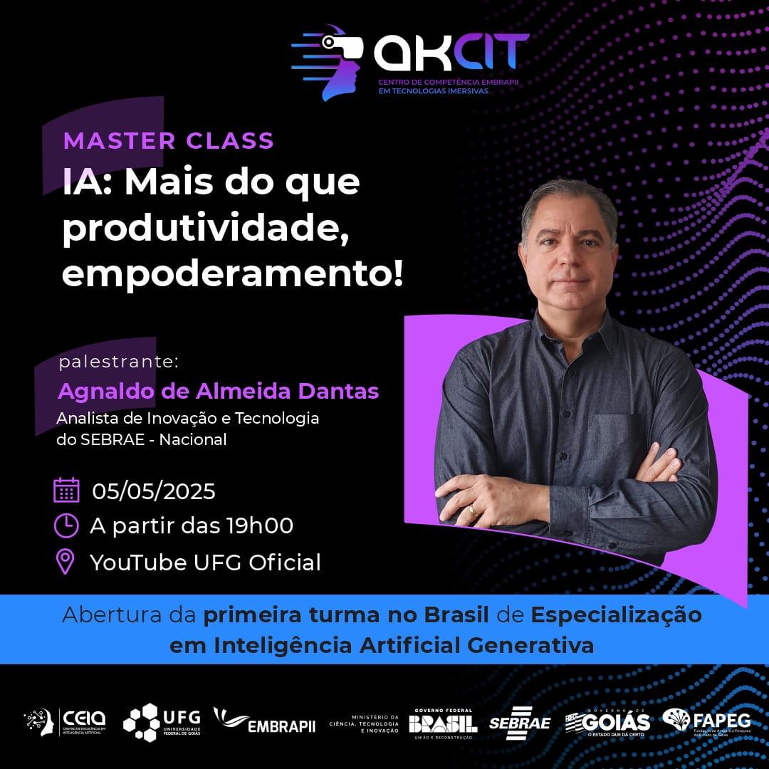 Post de divulgação da live de IA empodereamento